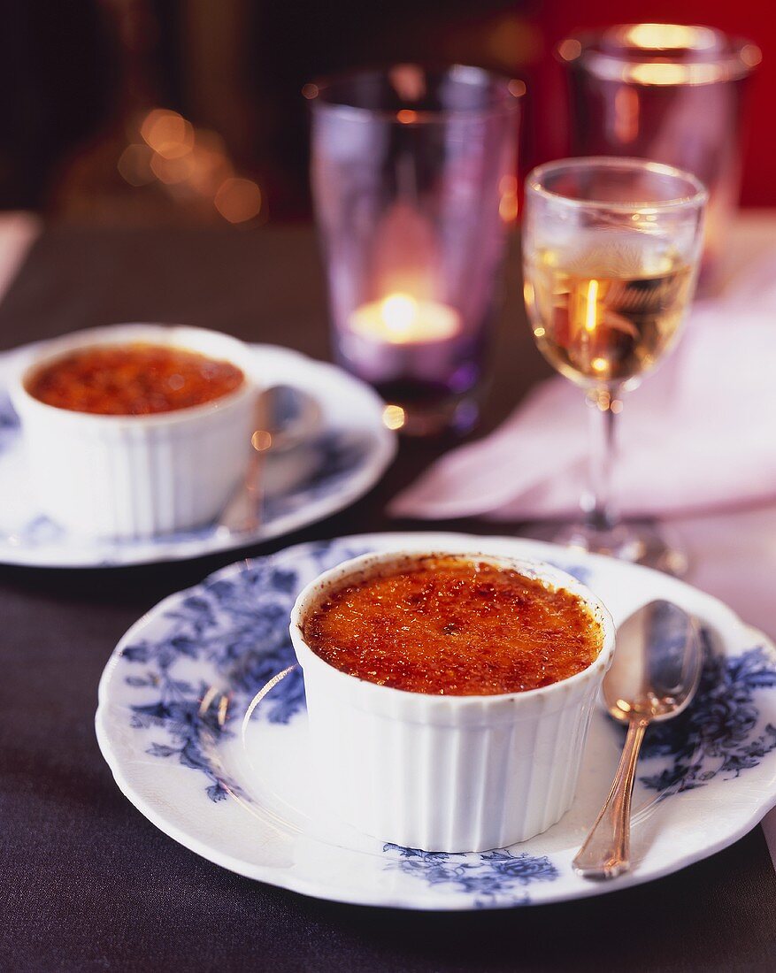 Lemon and passion fruit brûlée