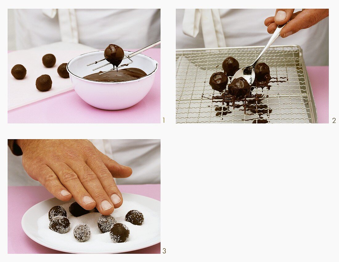 Decorating chocolate truffles
