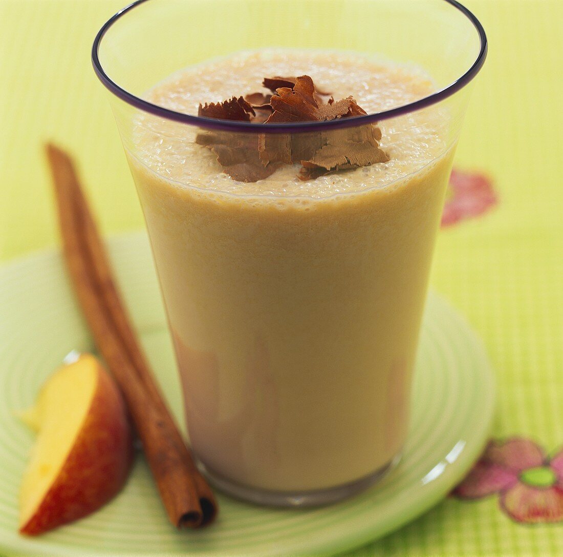 Chocolate and peach shake