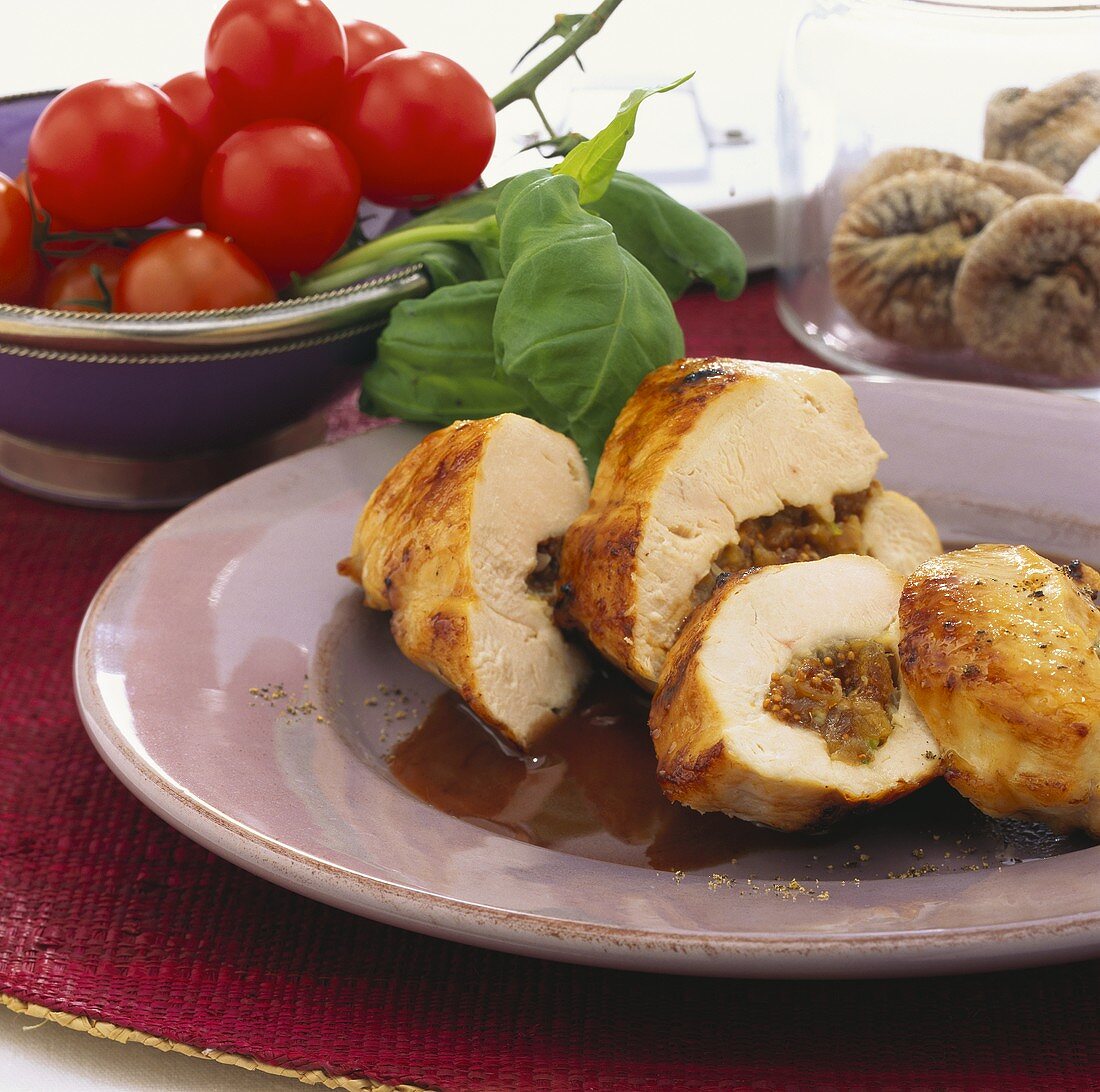Chicken breast with fig and Gorgonzola stuffing