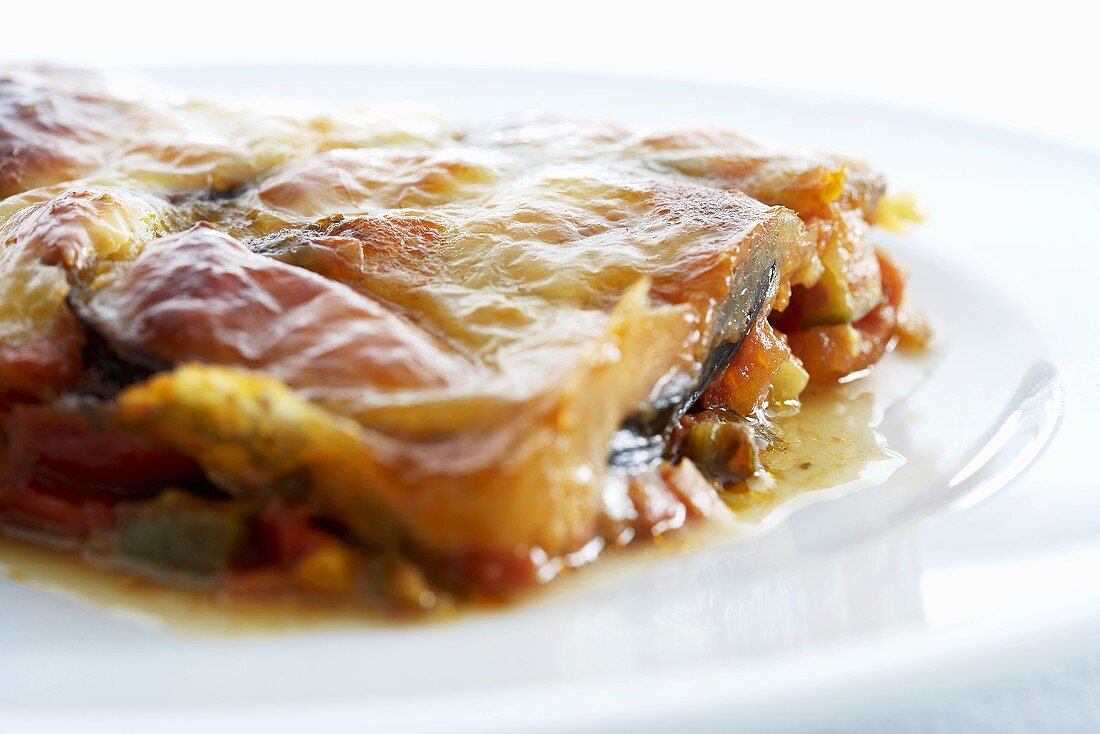 Vegetable lasagne with chives