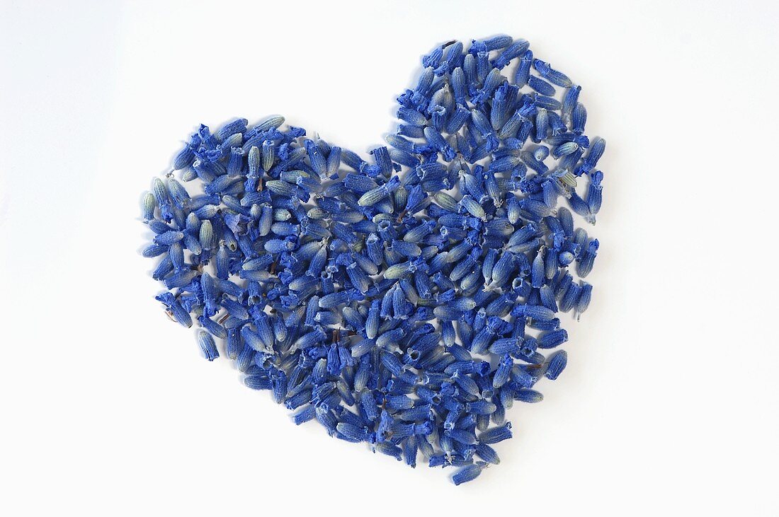 A heart made of lavender flowers