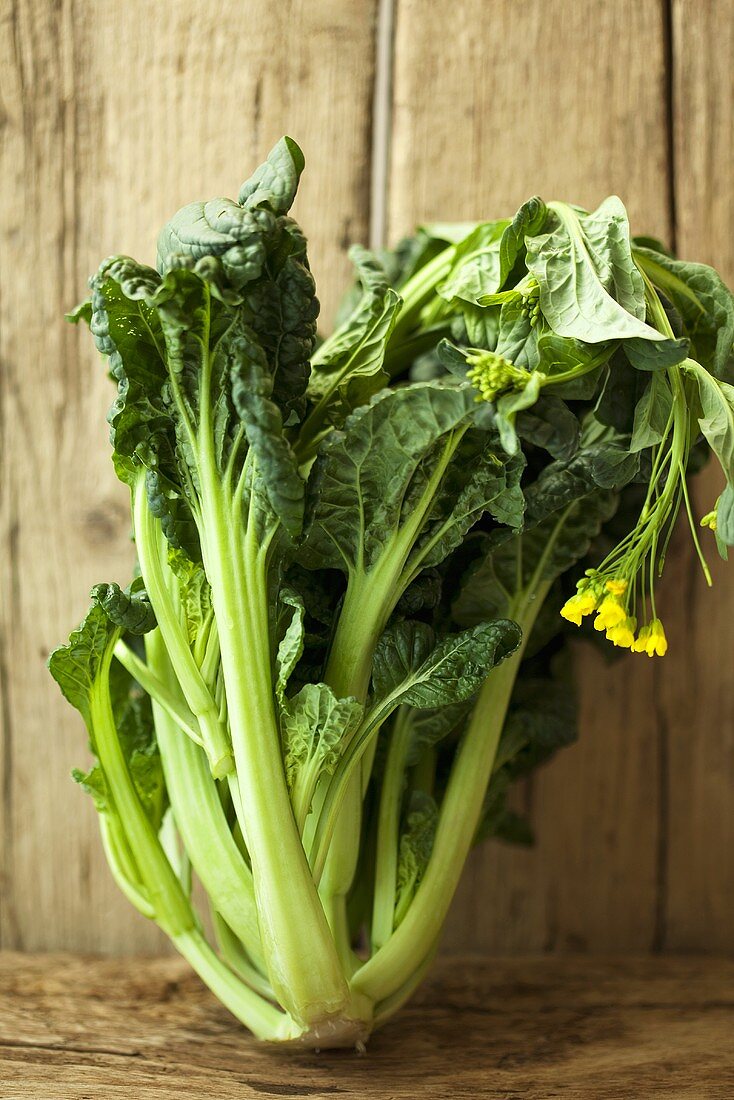 Rapini with flowers