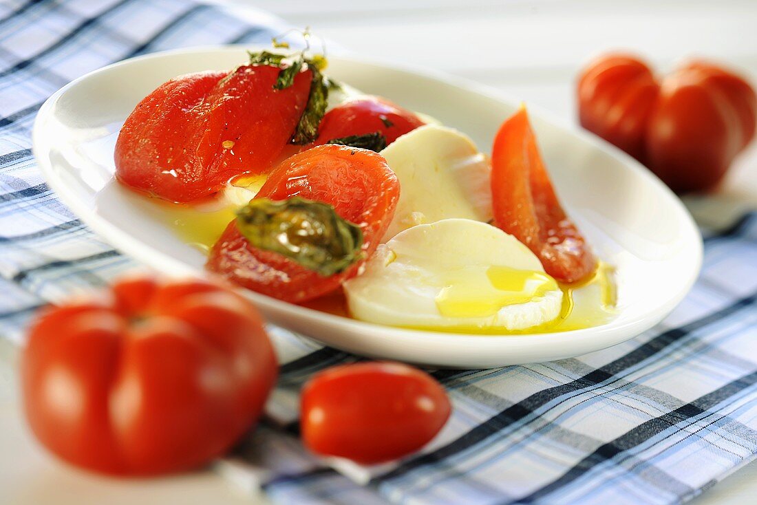 Tomatoes with mozzarella