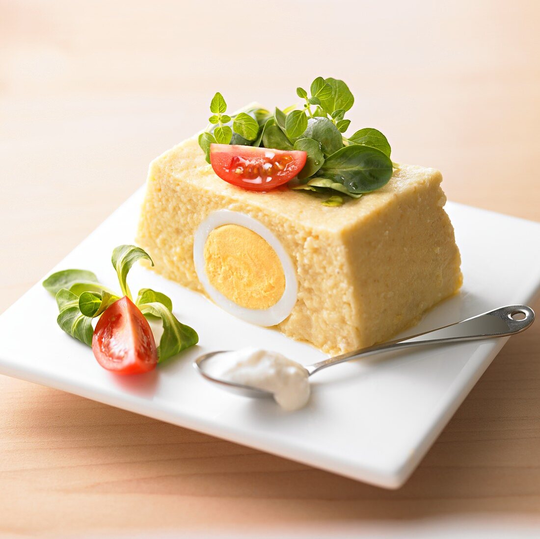 Fish terrine with egg and sour cream