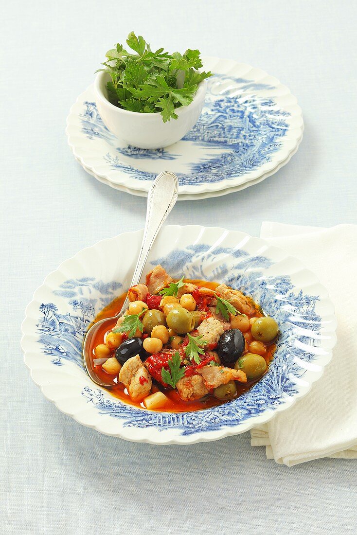 Pork and chickpea stew