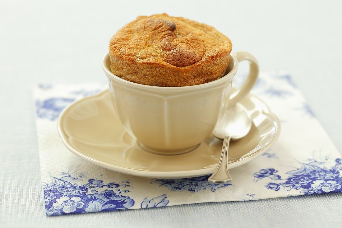 Banana souffle in a cup