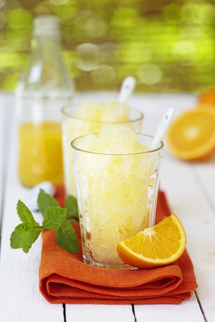 Iced orange cocktail