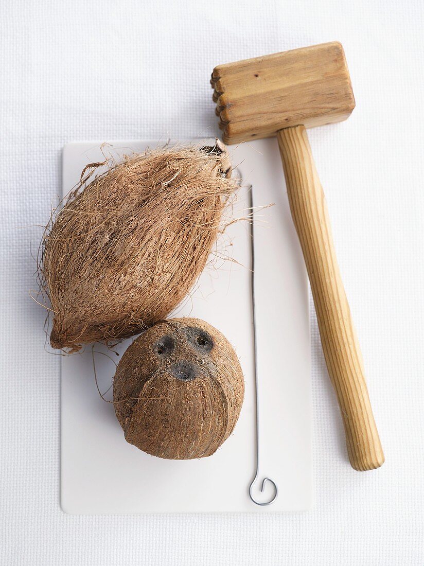Coconuts and a meat tenderiser