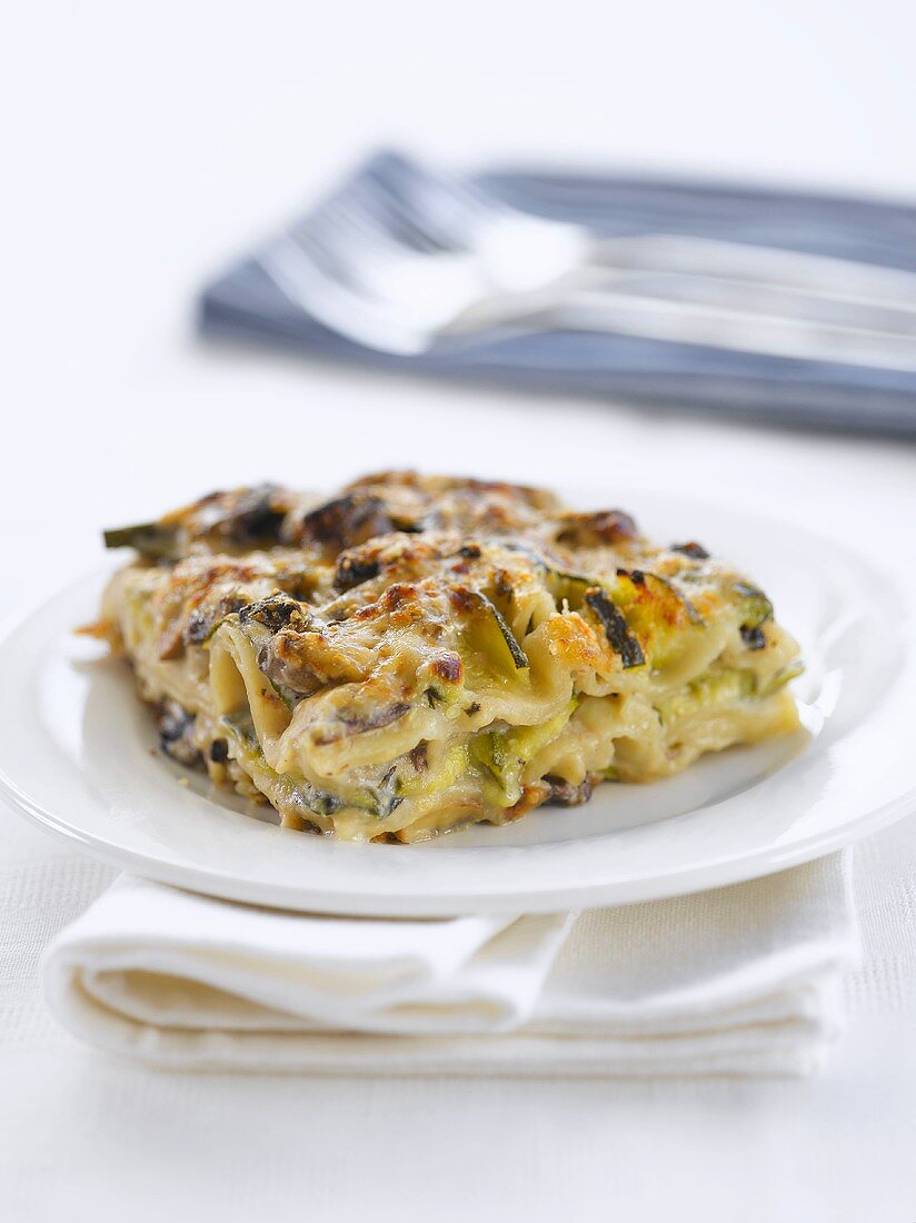 Zucchini-Pilz-Lasagne