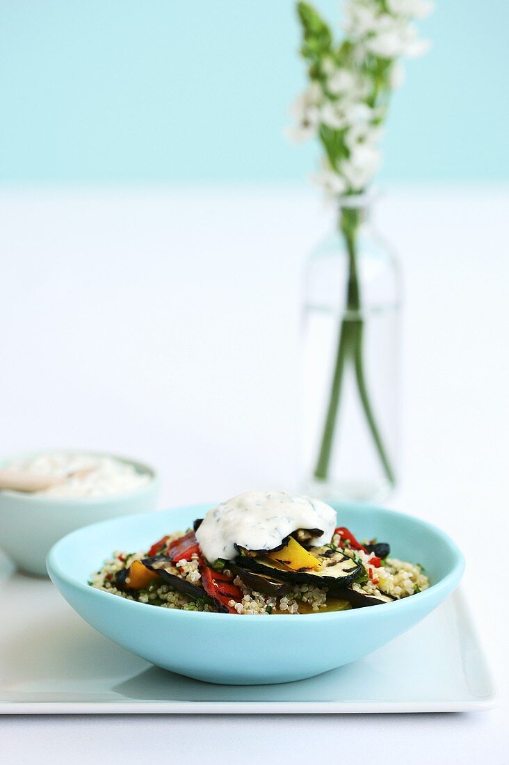 Quinoa salad with grilled vegetables