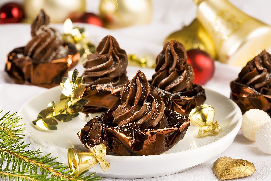 Christmas chocolate pralines