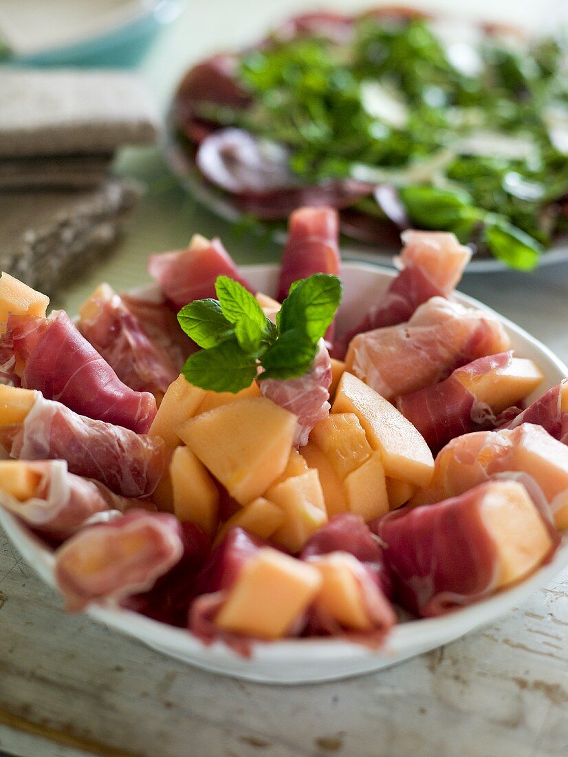 Prosciutto e melone (Schinken mit Melone, Italien)