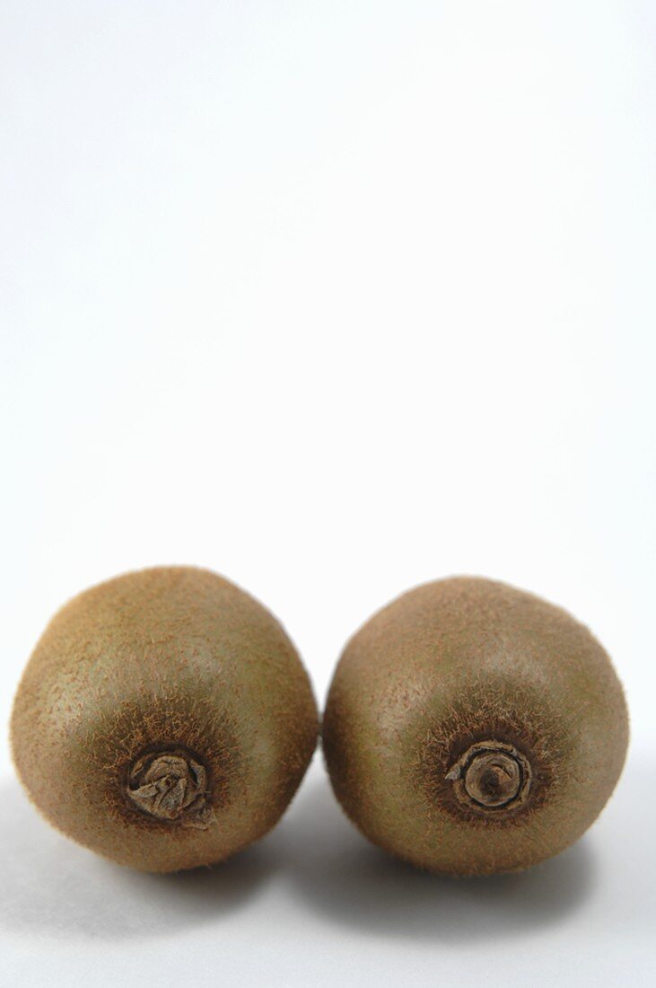 Two kiwi fruits