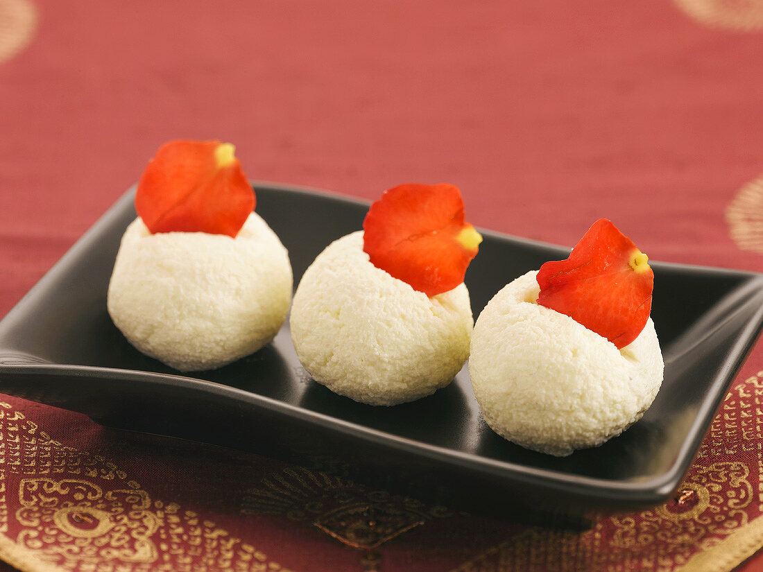 Three Mahak modak (Sweet filled dumplings, India)
