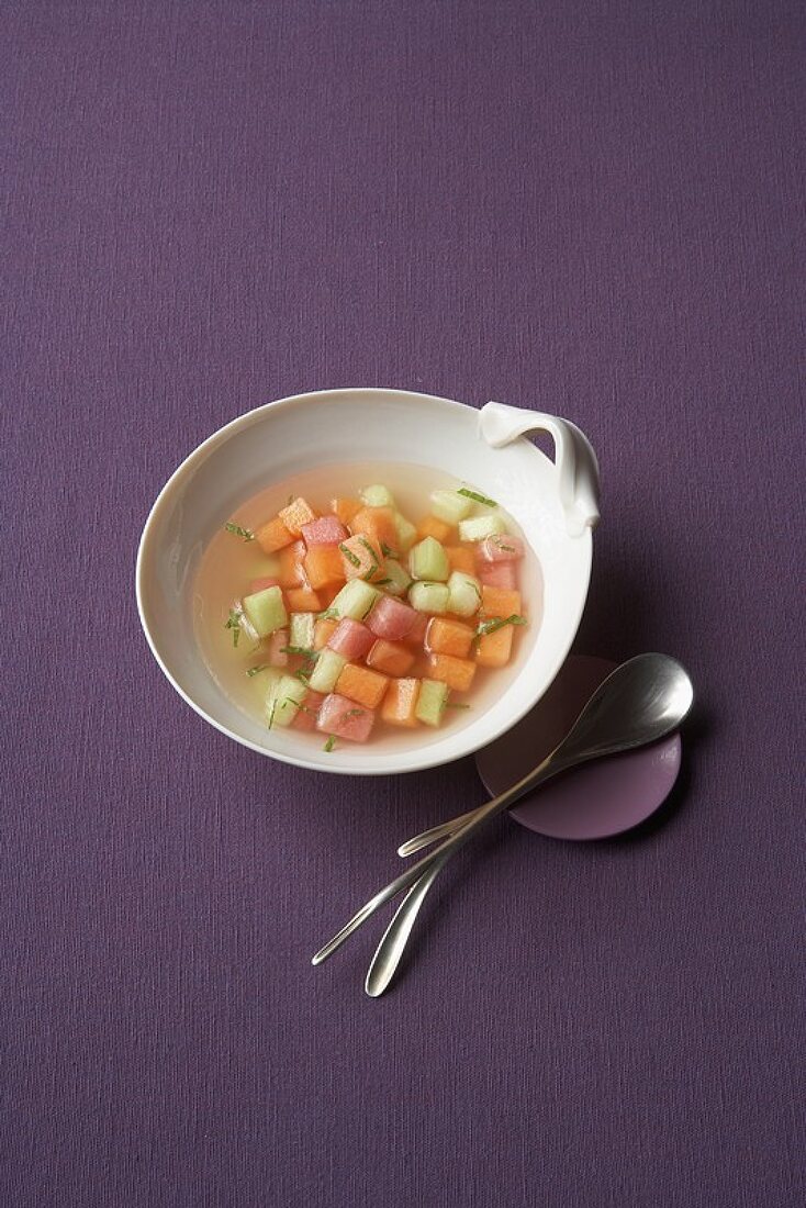 Melon soup with white port
