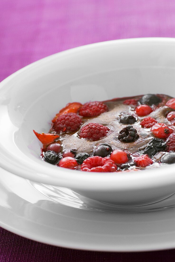 A dish of berry gratin