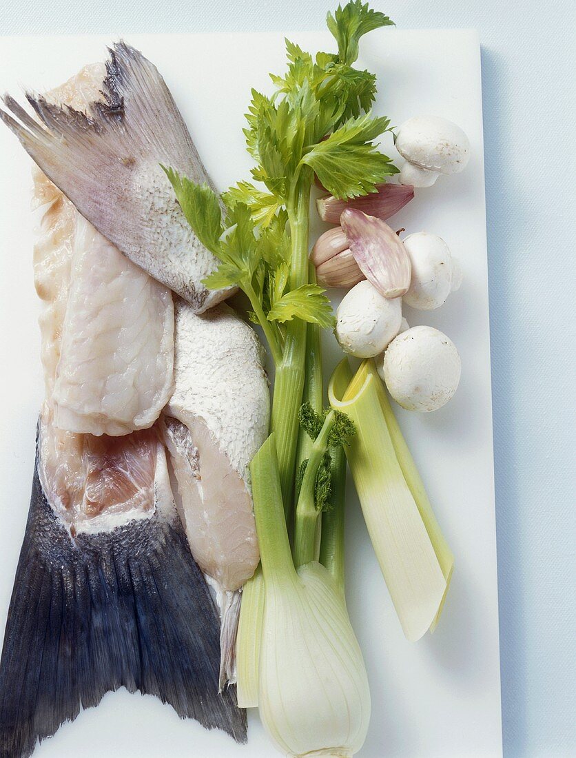 Ingredients for fish stock