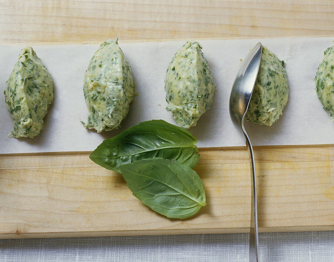Five spoonfuls of herb butter