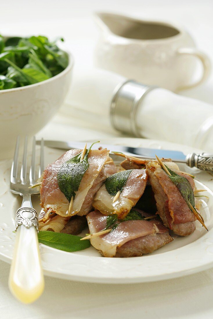 Saltimbocca on a plate
