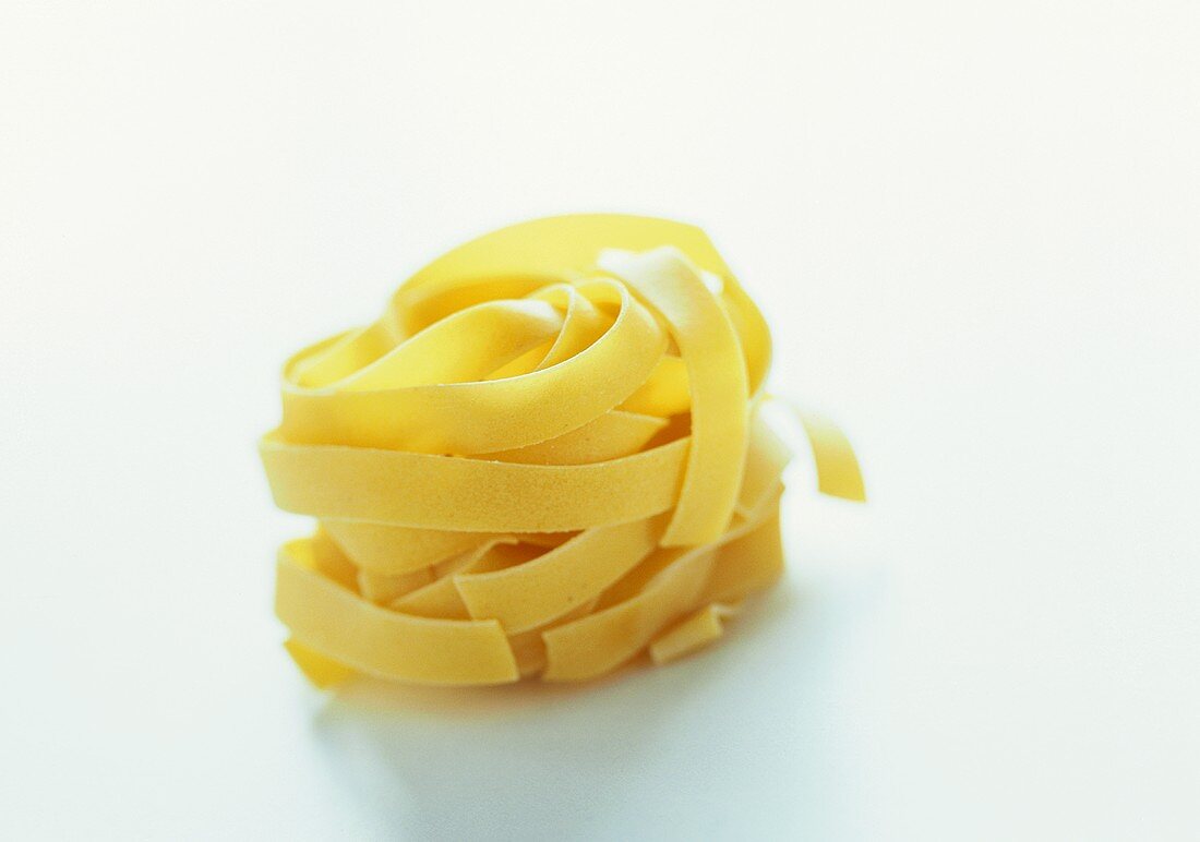 A nest of fresh tagliatelle