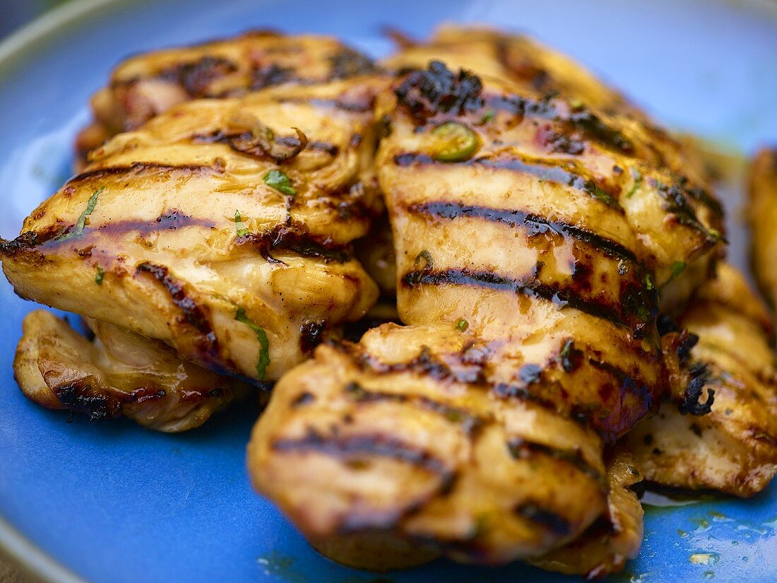 Grilled, marinated chicken breasts