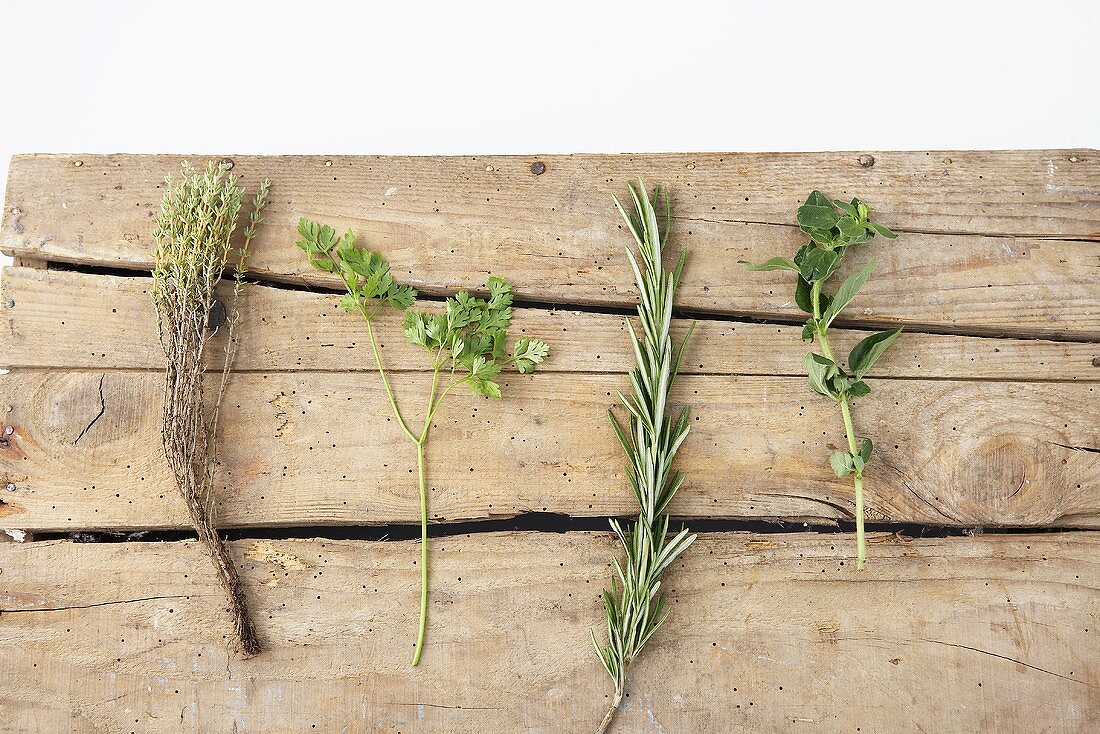 Fresh thyme, chervil, rosemary and oregano