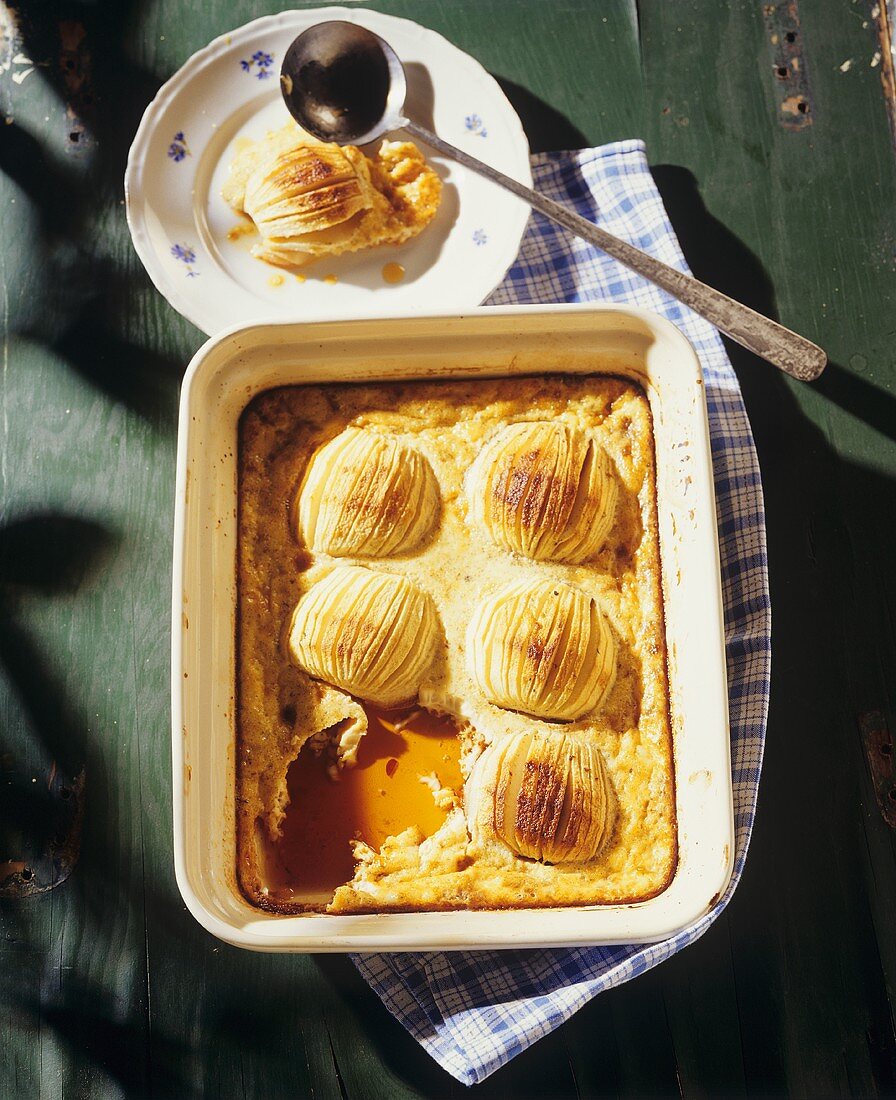 Baked apple pudding