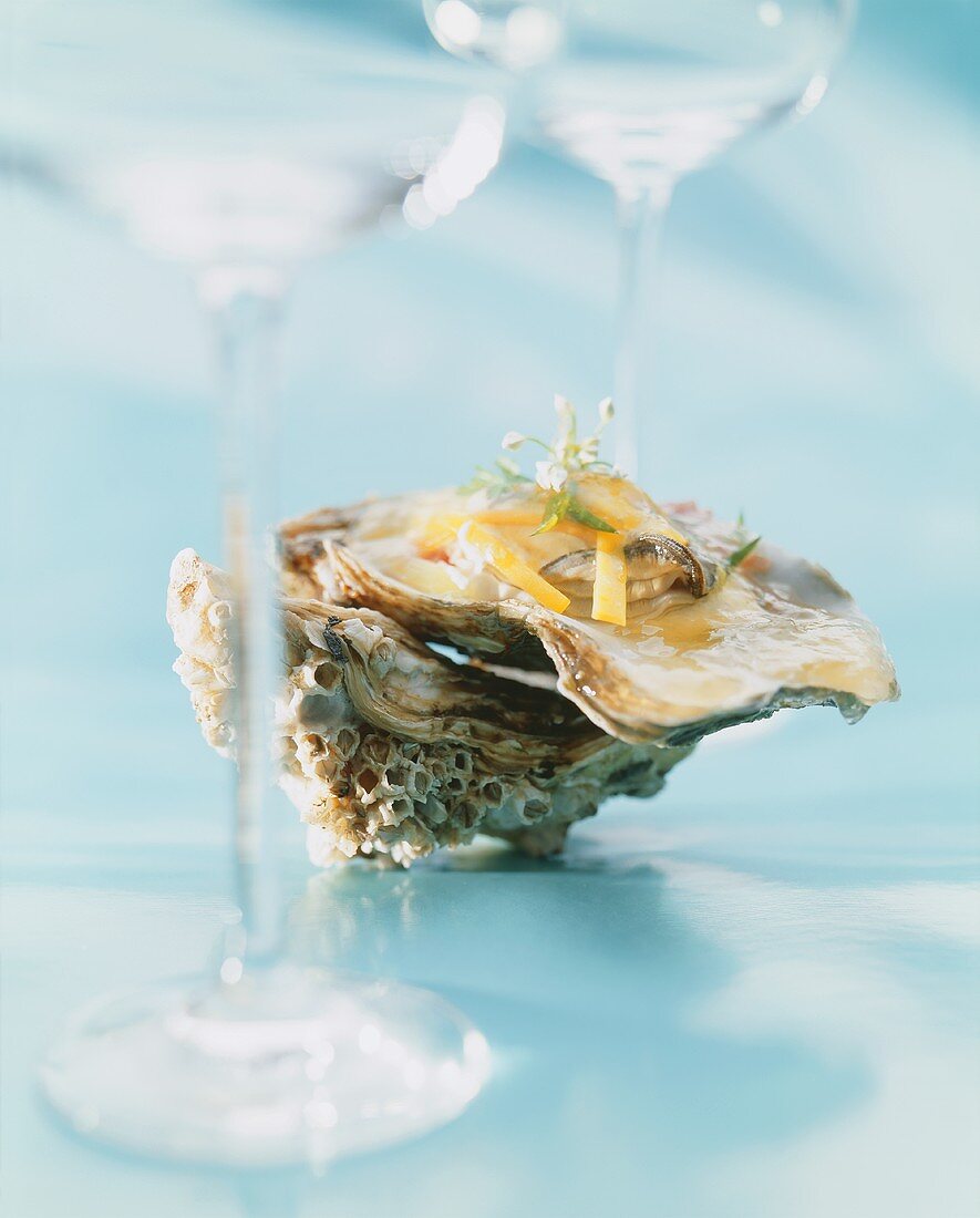 Oyster in vegetable jelly