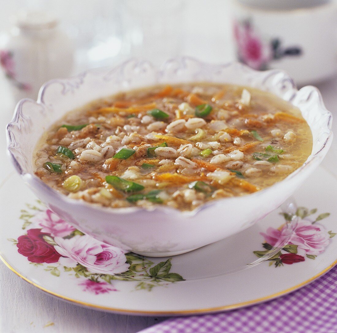 Pearl barley soup