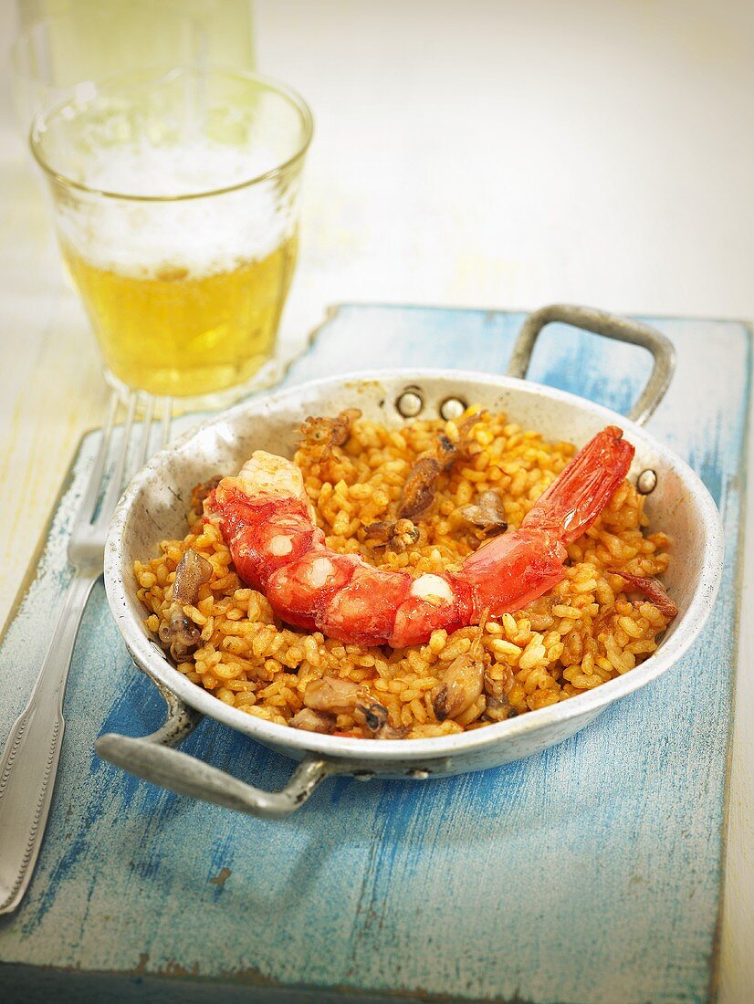 Rice with carabineros (king prawns), Spain