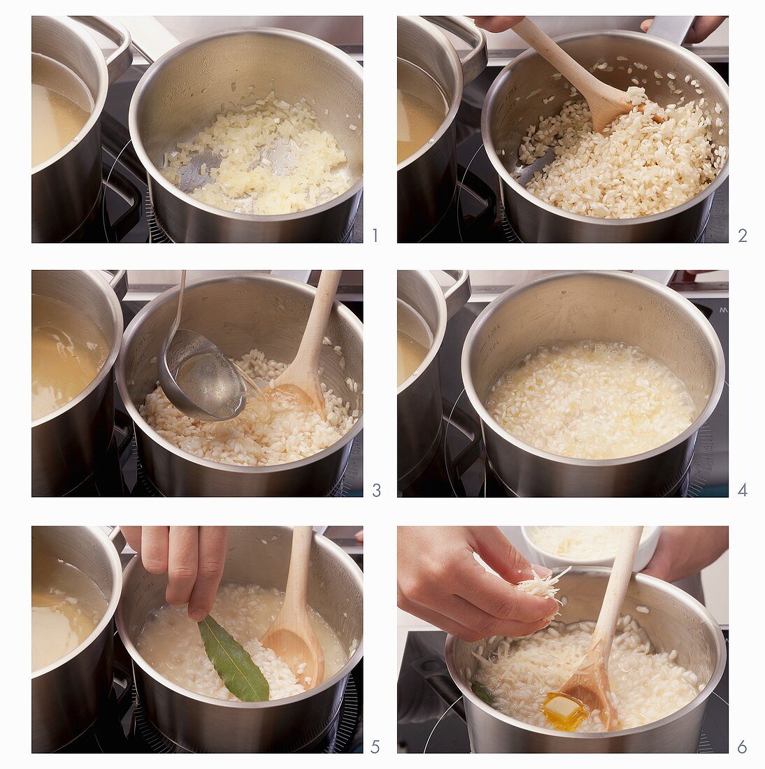 Preparing risotto