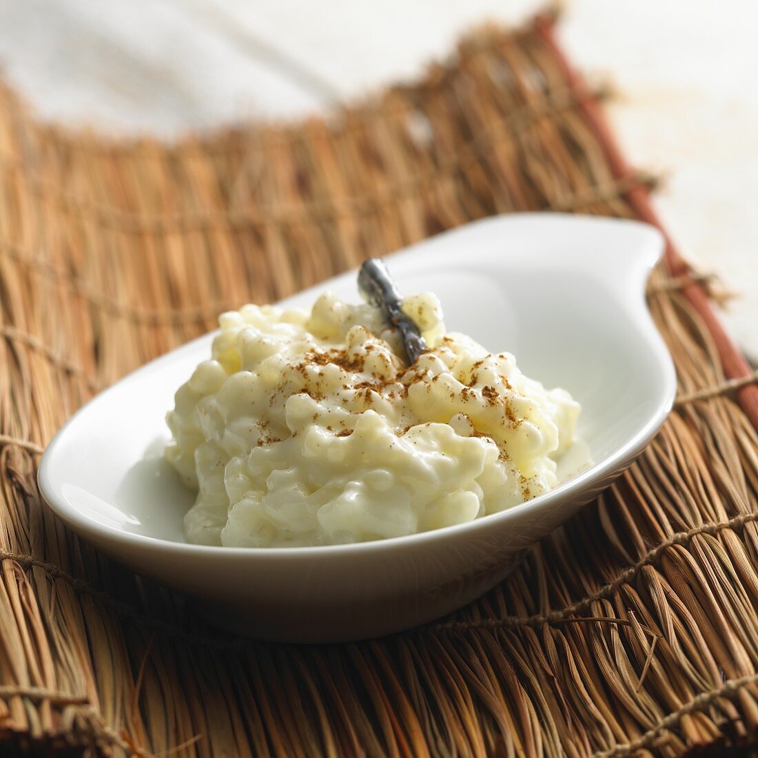 Rice pudding with cinnamon