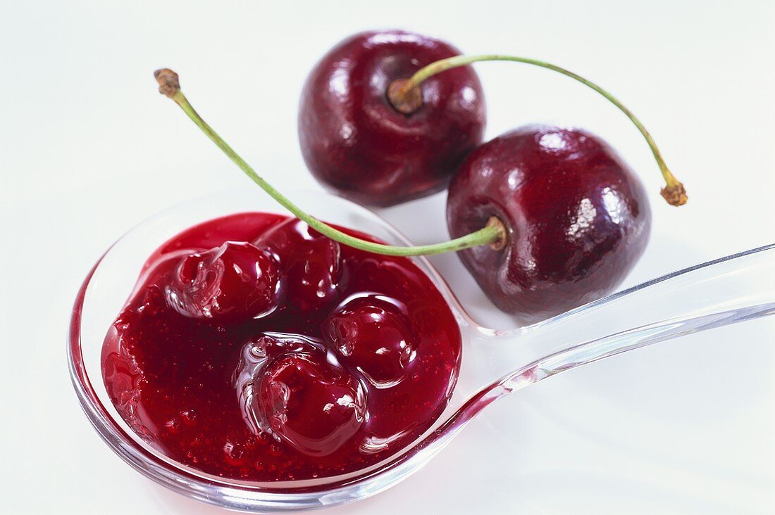 A spoonful of cherry jam