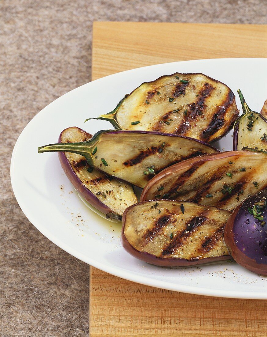 Gegrillte Auberginen & Zucchini