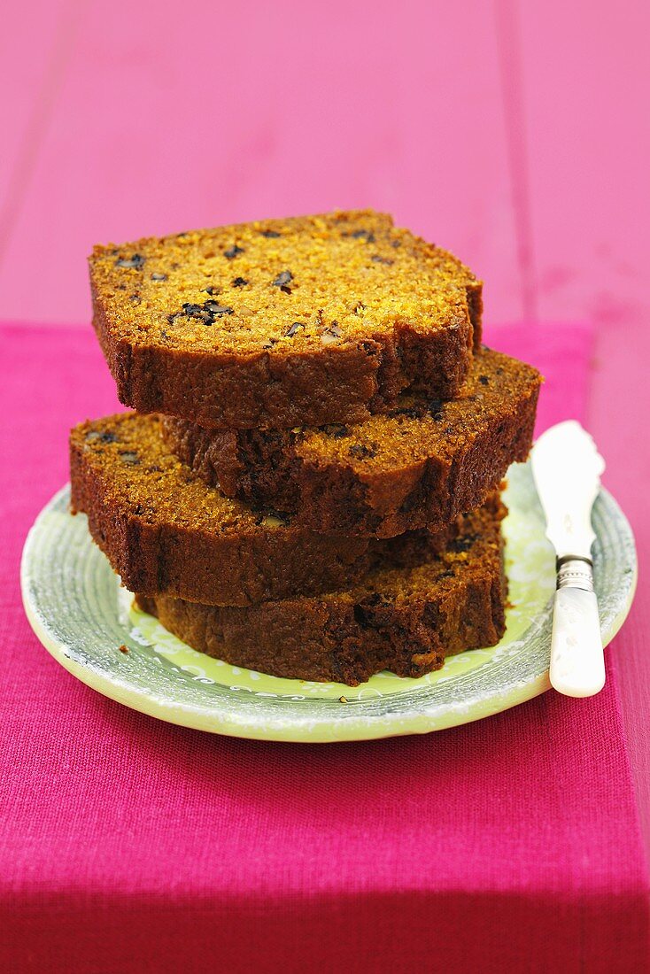 Pumpkin cake, slices