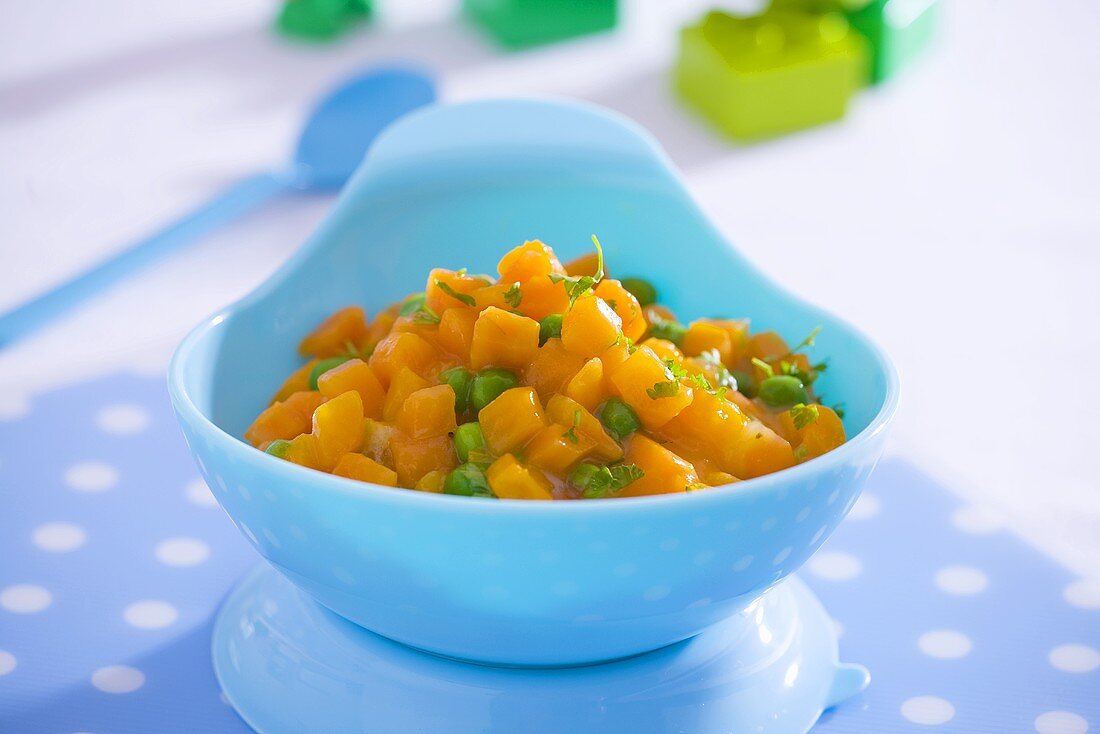 Carrots and peas for toddlers