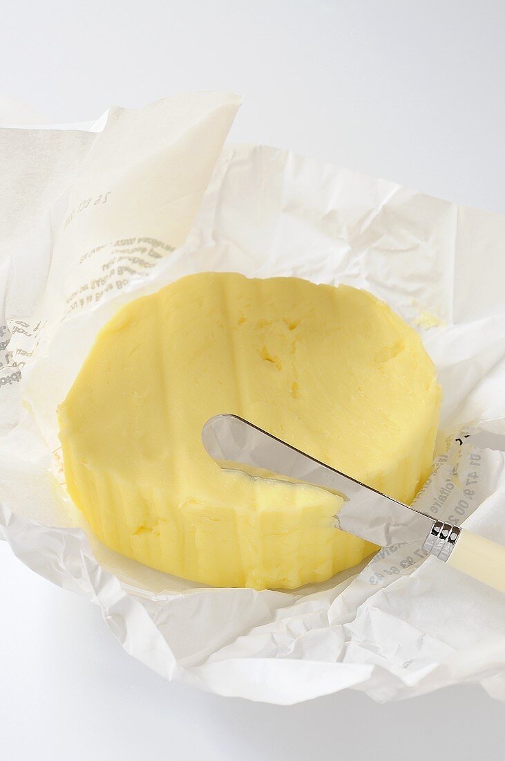 Farmhouse butter on paper