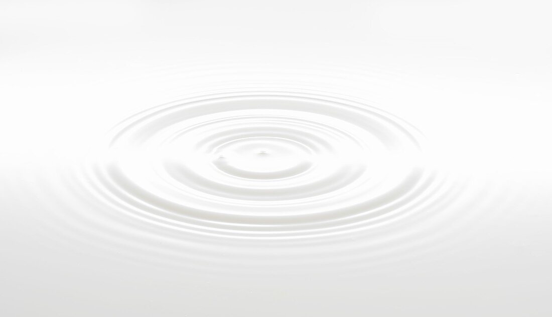 Surface of milk with ripples