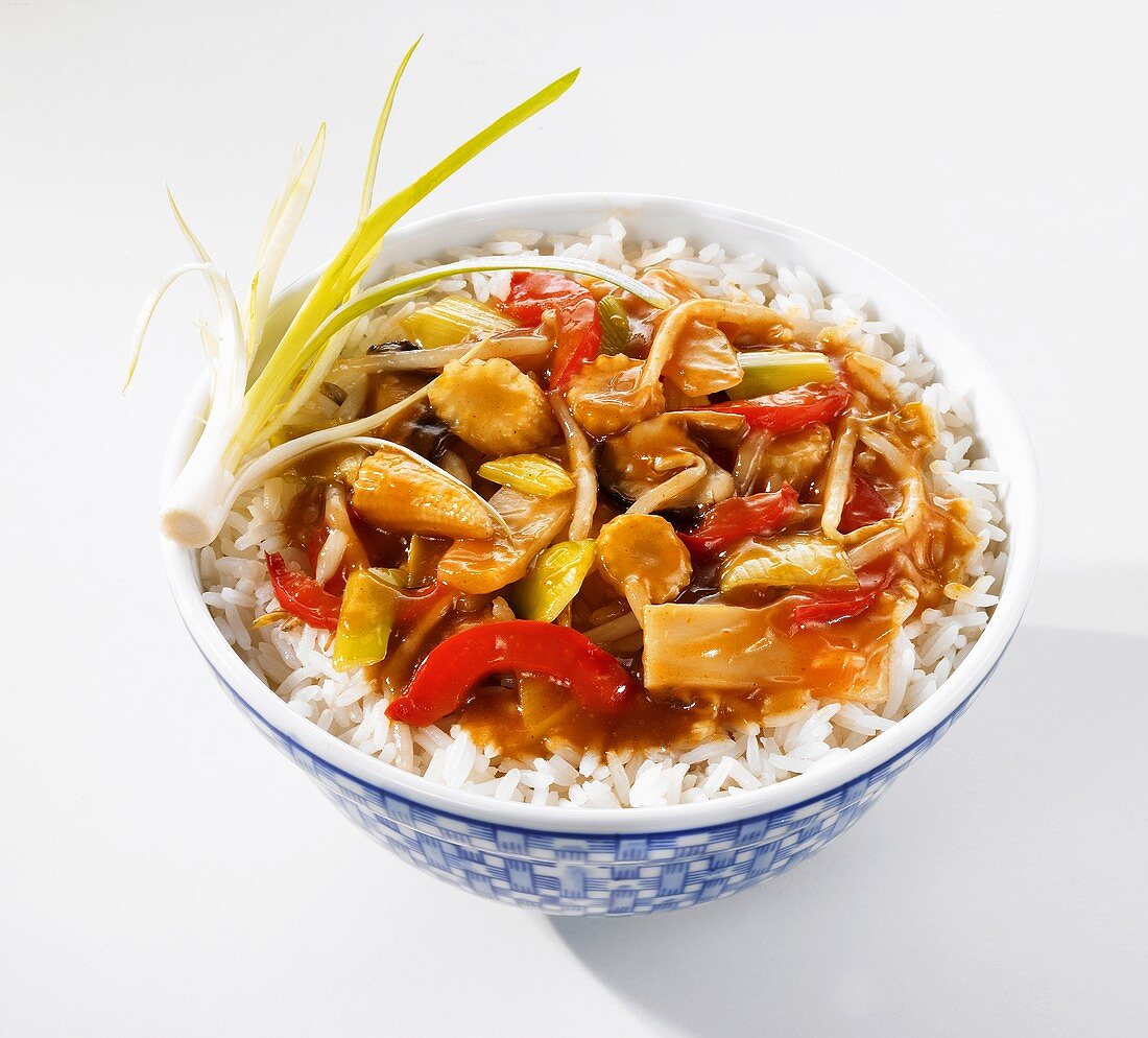 Rice with Thai vegetables