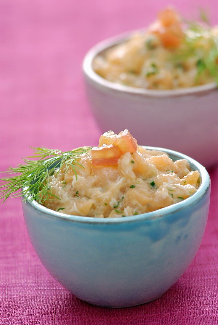 Salmon tartare with dill