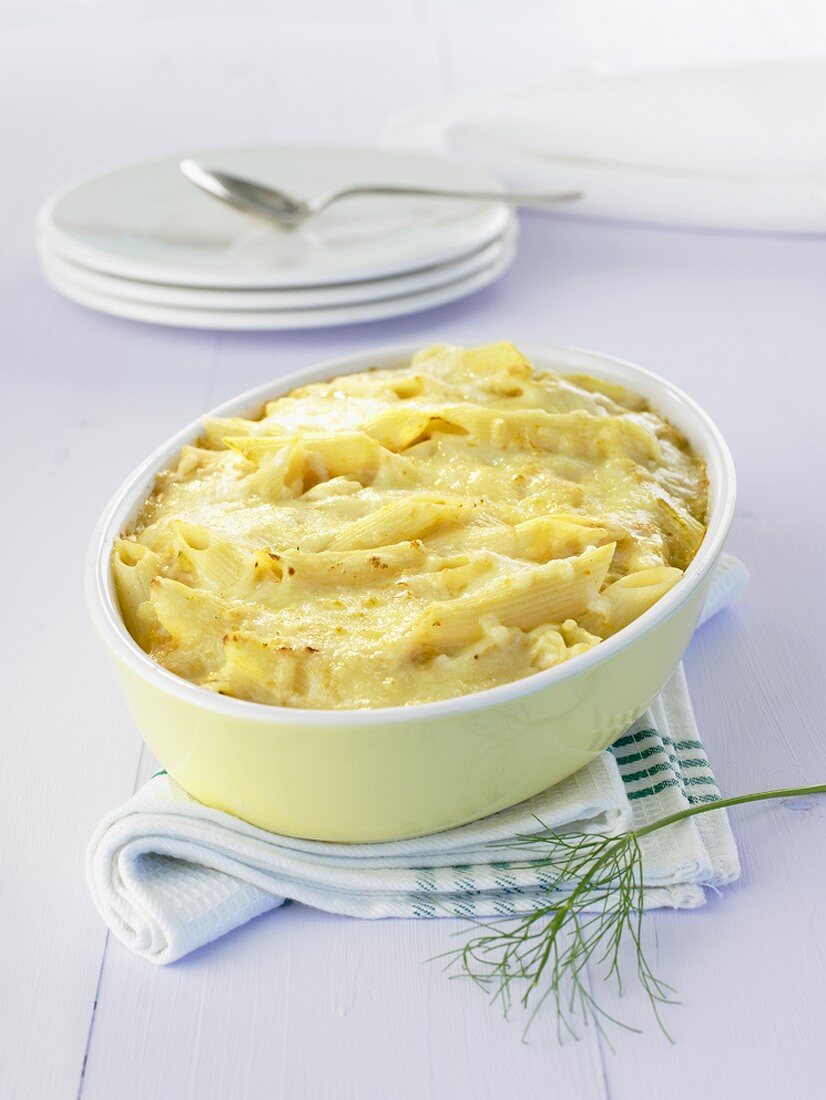 Baked penne with fennel cream