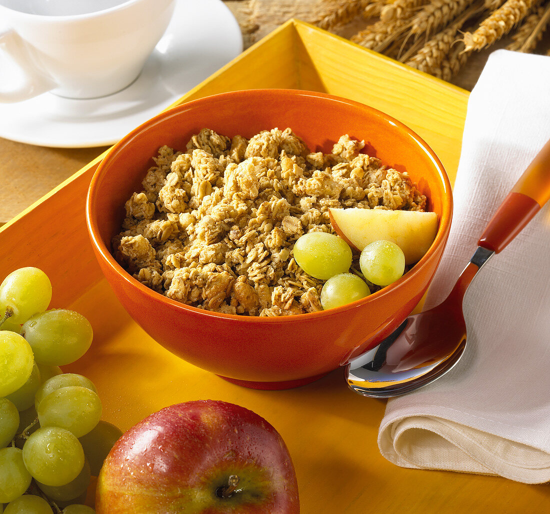 Cluster cereal with fruit