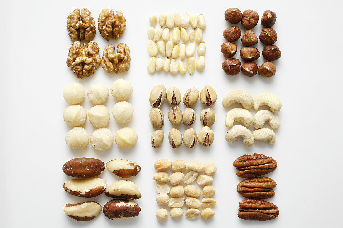 Various types of nuts