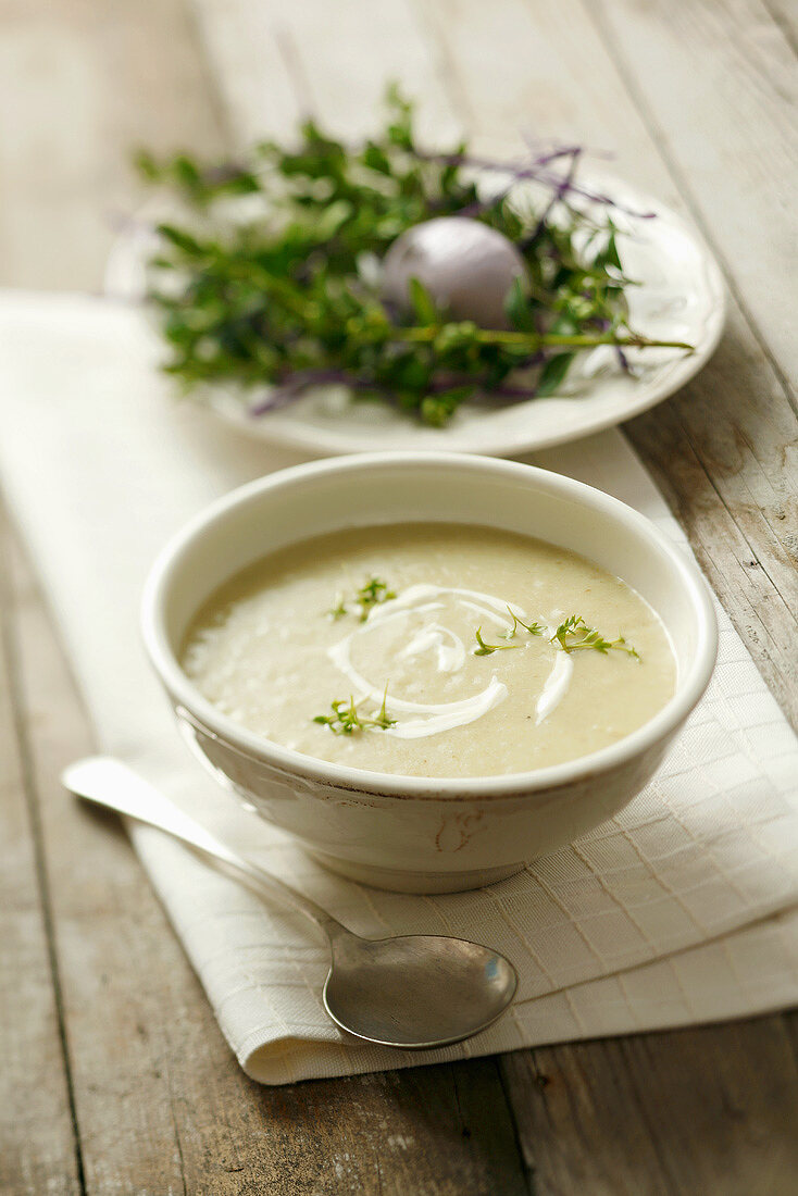 Chicorée-Kartoffel-Cremesuppe