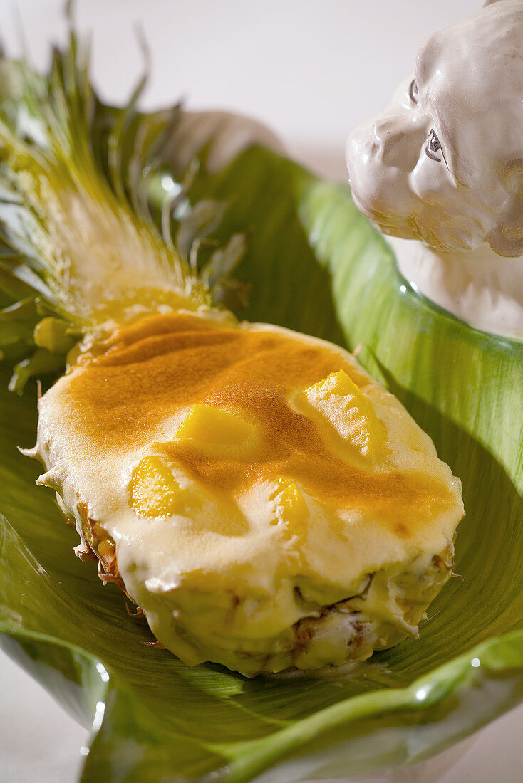 Baked stuffed pineapple