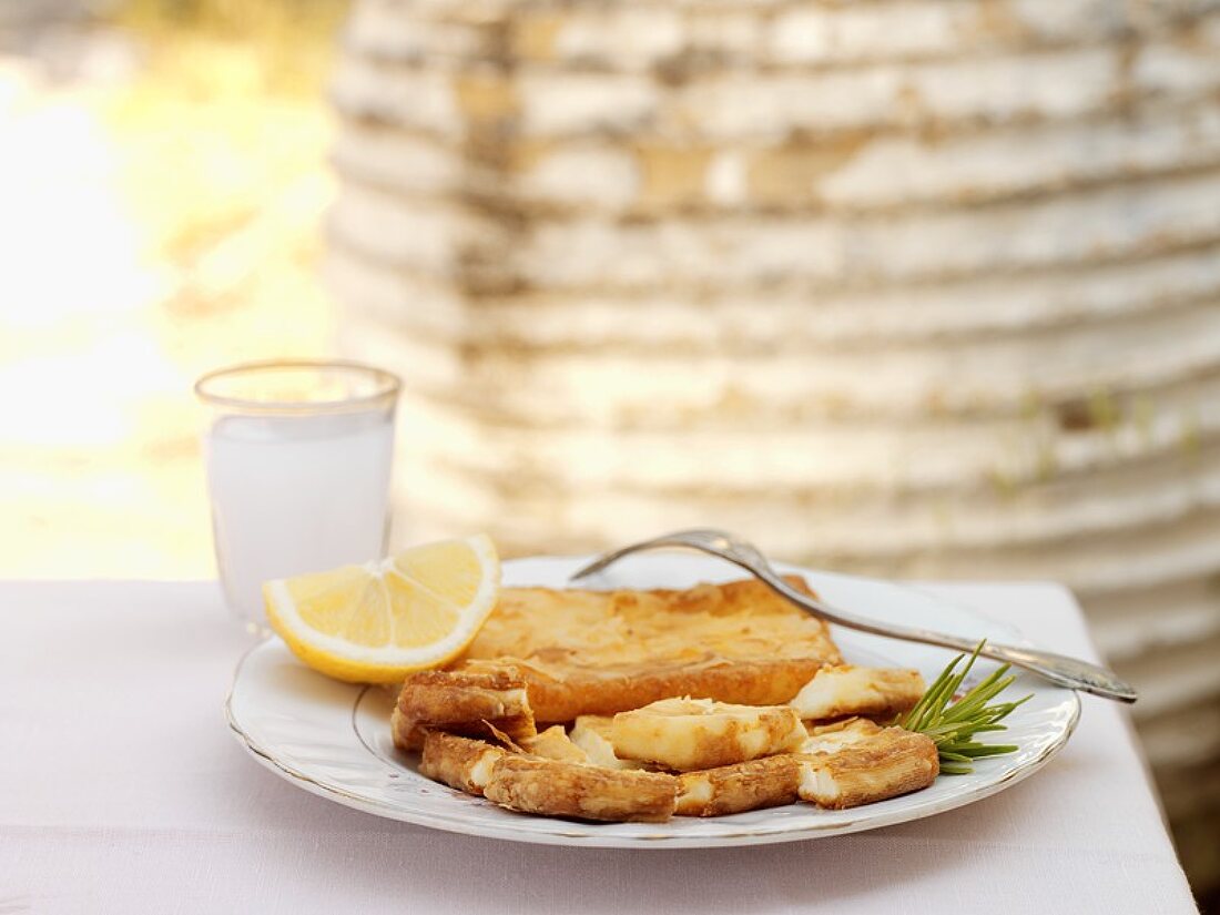 Saganaki (Breaded sheep's cheese, Greece)