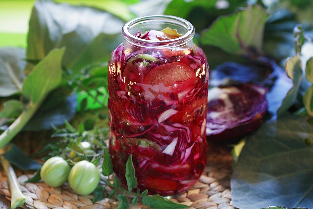 Pickled red cabbage