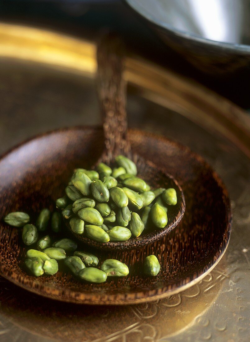 Pistachios on Middle Eastern tray