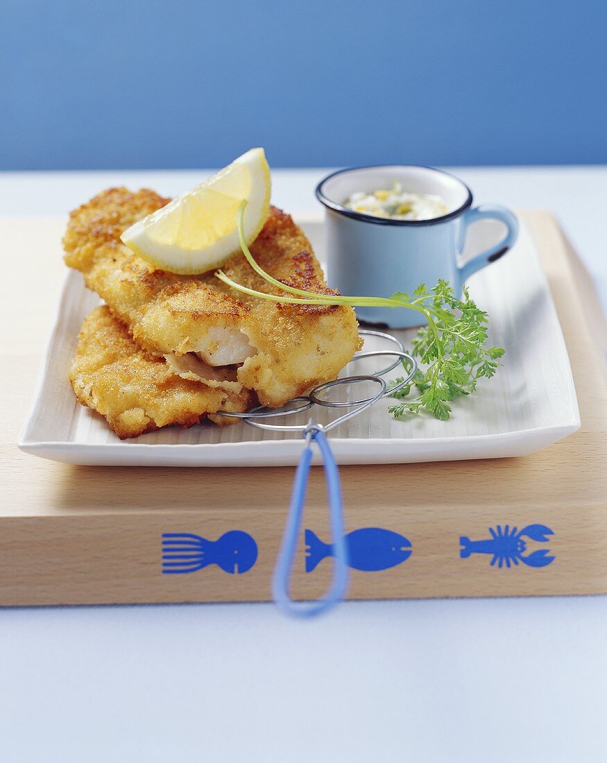 Fried fish with remoulade